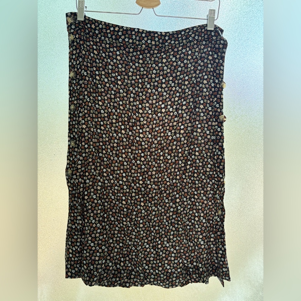 Madewell floral midi skirt